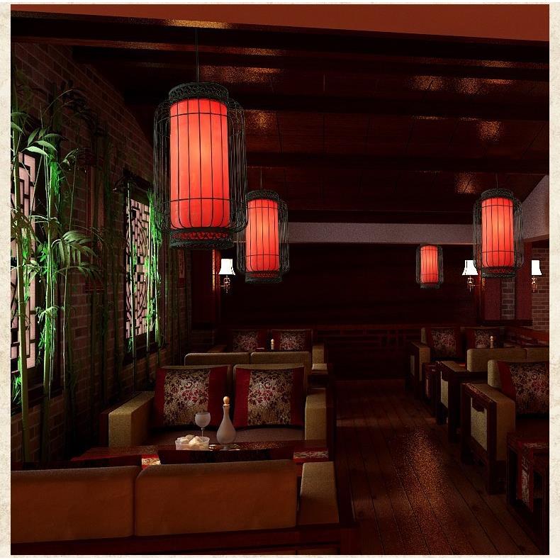 客房楼梯间鸟笼吊灯新中式铁艺英式会议室厂房学校浪漫仓库童装店 - 图0