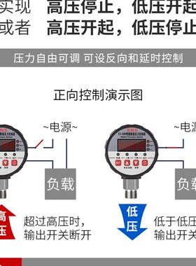 数显压力开关控制器数字电子真空智能电接点压力表泵负压气压220V