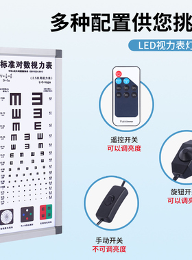 标准对数视力表灯箱多功能测试表5米E字LED眼镜店医院视力检测表