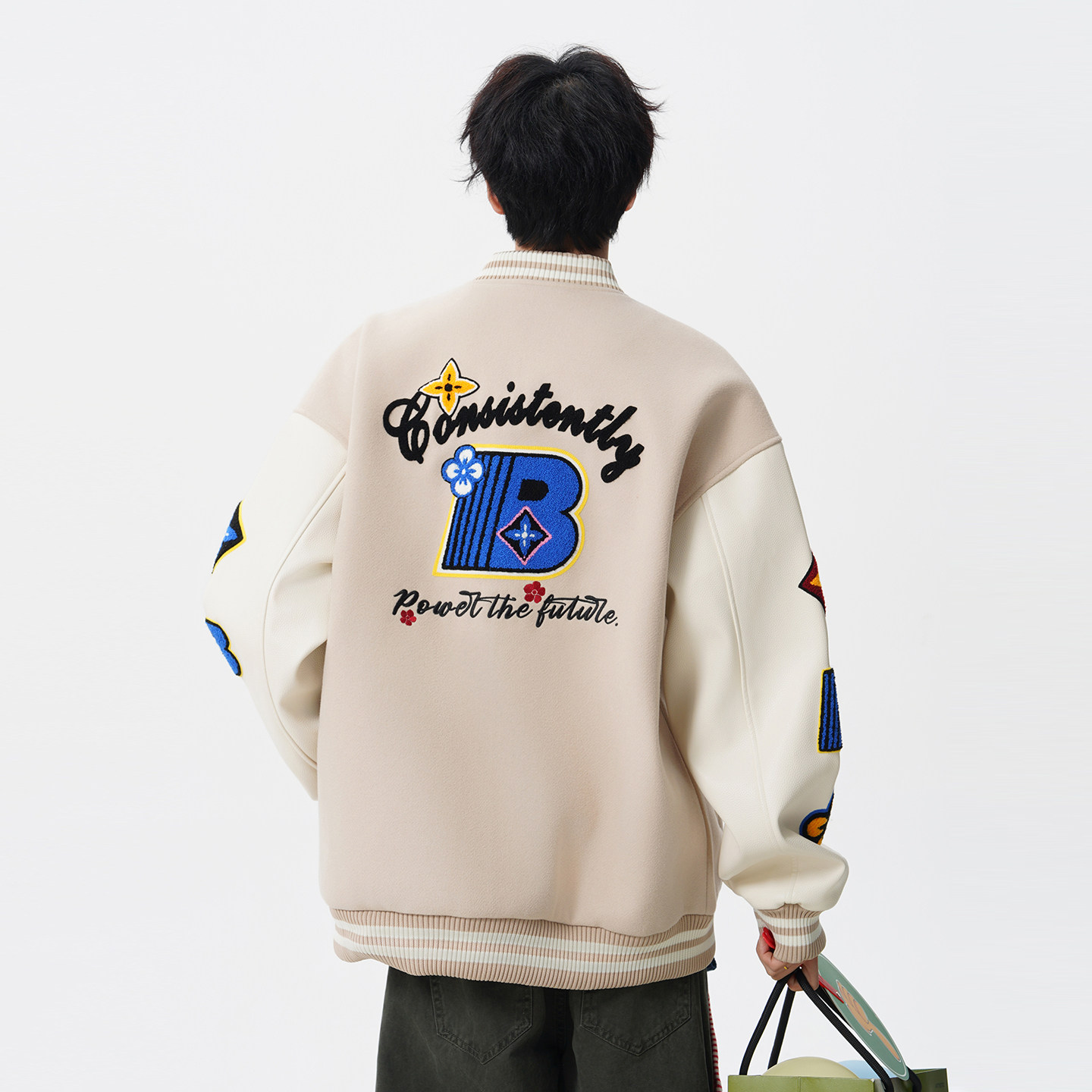 美式菱形碎星刺绣棒球服男士2026春秋新款潮宽松高街痞帅夹克外套,淘宝优惠券,粉丝福利购,淘宝优惠卷