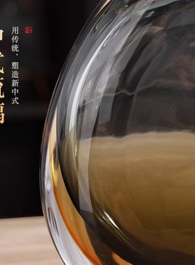 珐琅彩琉璃花瓶装饰摆件客厅玄关电视柜高端饰品高档轻奢大气高级