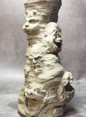 冬官手作 水泥混凝土鱼缸造景装饰品摆件家居盆景假山罗马柱子