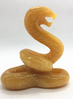 天然米黄玉蛇动物手工桌面摆件家居简约客厅摆放朋友同事日常送礼