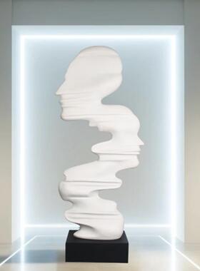 酒店别墅摆设网红艺术摆件落地现代简约抽象雕塑人像人物装饰底座