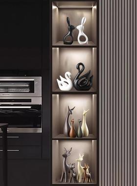 北欧简约新家酒柜装饰品摆件轻奢高档次家居电视柜餐柜桌面软装