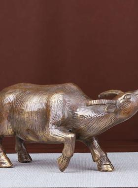 铜牛摆件纯铜牛气冲天牛转乾坤牛水牛财源滚滚装饰品