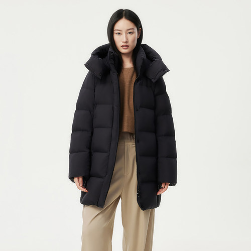 坦博尔妈妈款羽绒服女士中长款2025年新款加厚大码面包服冬装外套 - 图1