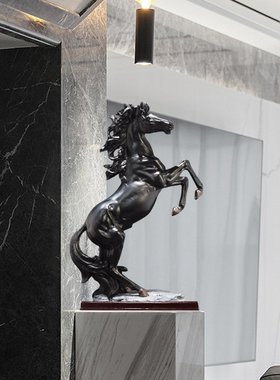跨境现代大号仿真站立马树脂工艺品摆件展厅办公室家居装饰品雕塑