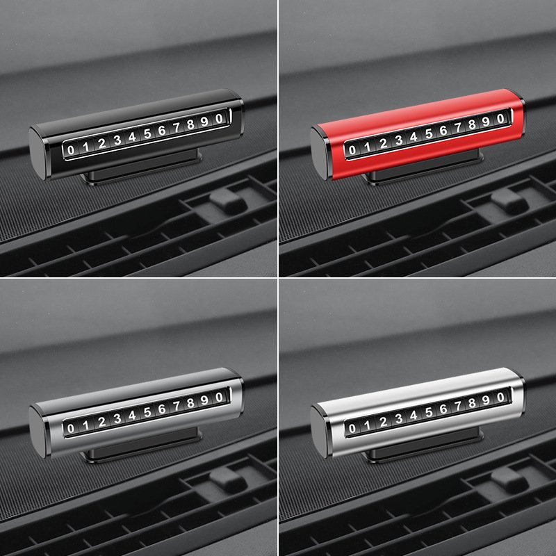 汽车临时停车号码牌金属滚轮式挪车电话牌滚动数字移车手机留号器 - 图1