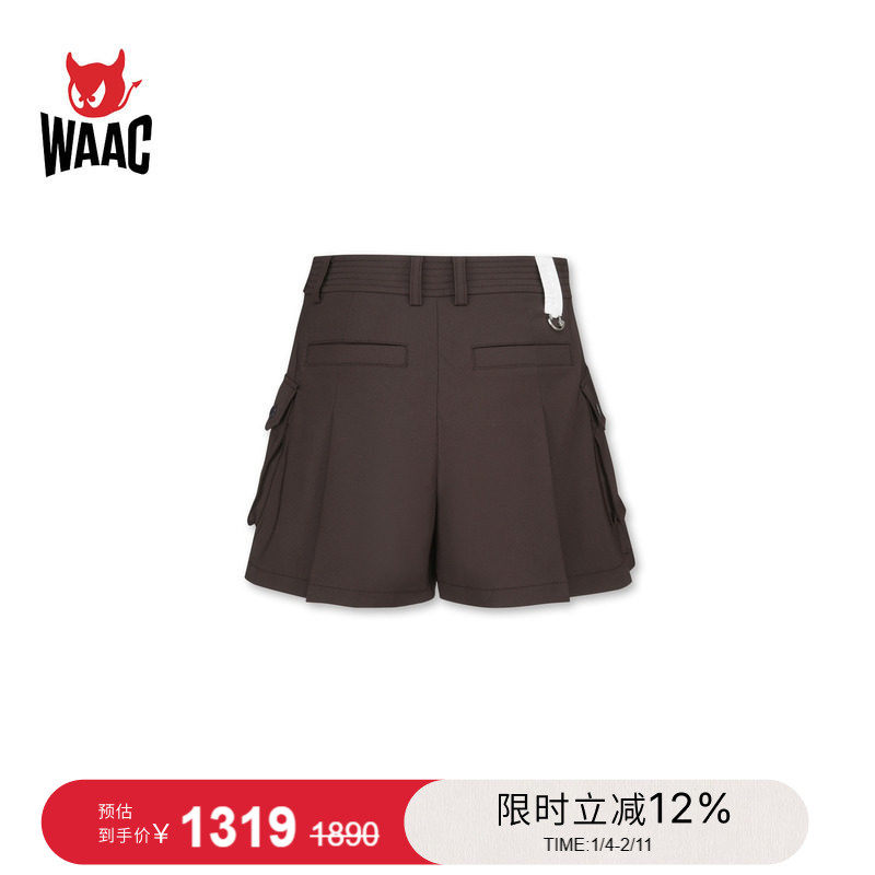 WAAC小恶魔官方秋冬新品女士高尔夫服装DENIM LIKE SHORTS半身裙,淘宝优惠券,粉丝福利购,淘宝优惠卷