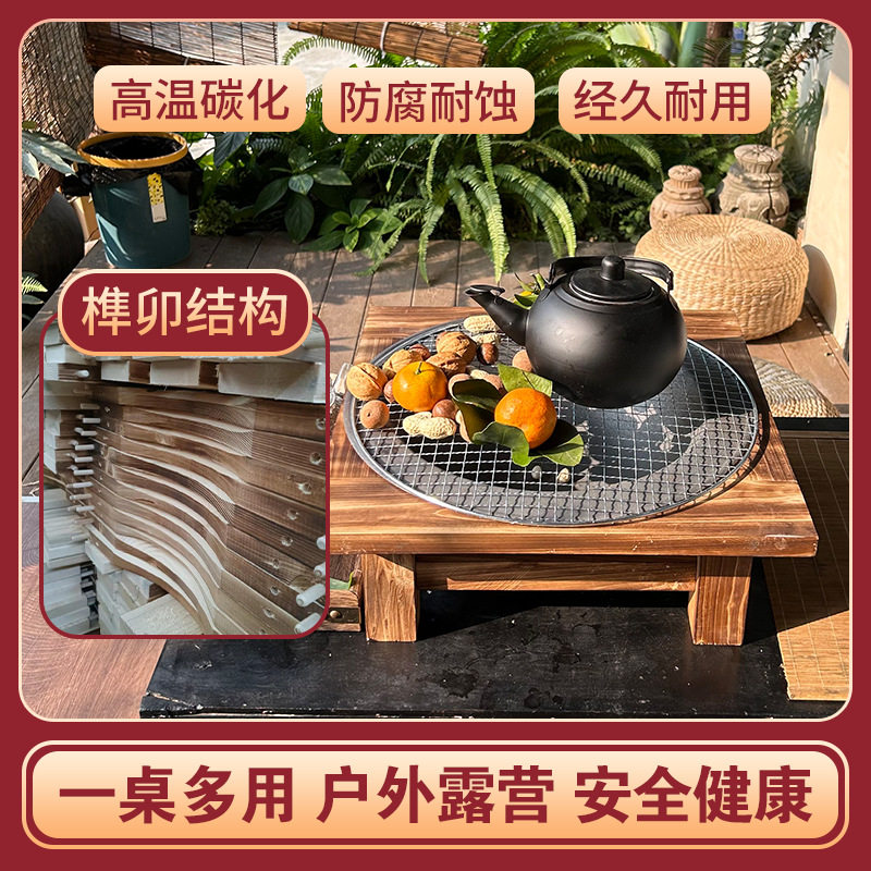 烤火盆老式农村带铁锅套装炭火盆双层烤脚茶桌木炭冬天小号50厘米,淘宝优惠券,粉丝福利购,淘宝优惠卷