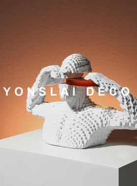 简约艺术抽象人物雕塑摆件样板间家居摆设博古架玄关客厅软装饰品