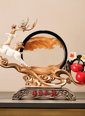 2023新款鹿摆件创意客厅电视柜桌面装饰品摆设 家用中式新居摆件