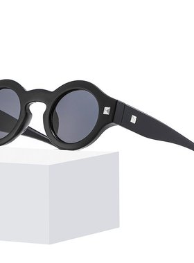 复古玳瑁色小圆框眼镜潮男眼镜2025新款墨镜个性宽边配近视太阳镜