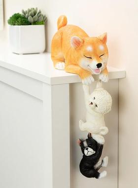 可爱狗摆件家居饰品玄关客厅书柜装饰品情绪治愈柴犬摆设