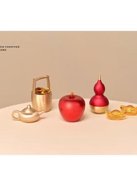 有福桶享黄铜一桶金摆件乔迁新家开业工艺装饰布置创意礼物