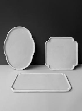 素胚盘子diy摆件可自主创作创意桌面装饰货架房屋室内家庭艺术品