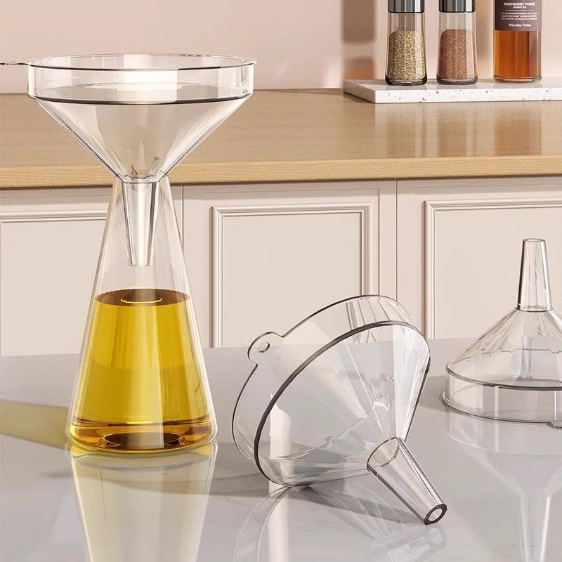 漏斗器家用厨房可接触长颈塑料大小口径加油漏斗加厚打酒器酒提子 - 图2