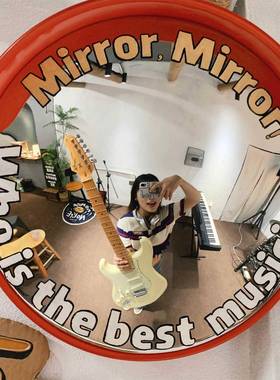 彩绘凹凸镜diy装饰摆件墙上搞怪设计感居家拍照小道具出租房改造