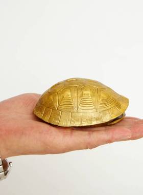 铜乌龟壳创意六摇卦铜钱用具龟甲六十四卦工具中式工艺礼品摆饰家