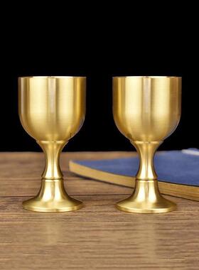 采购产品全铜酒杯，纯铜高脚杯，覆古古董大，中，小酒杯套，工艺