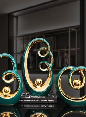 现代轻奢酒柜装饰品摆件高档家里玄关柜家居客厅简约创意北欧工艺