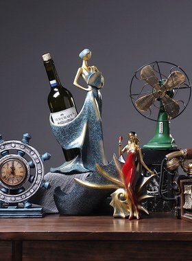北欧简约复古小摆件客厅酒柜模型样板房电视柜餐厅乔迁新居装饰品