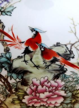 景德镇陶瓷花瓶博古架摆设客厅插花摆件富贵延年酒店装饰工艺品