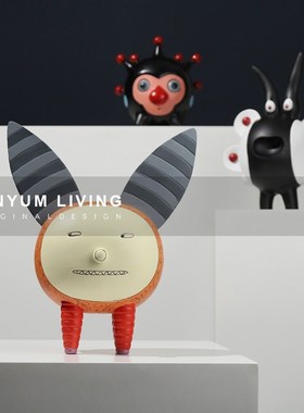 简约现代卡通动物摆n件客厅玄关样板房软装饰品儿童房树脂工艺品