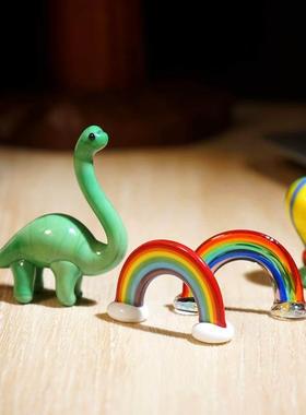 彩虹桥|手工玻璃小摆件琉璃办公室电脑屏幕桌面汽车载装饰工艺品