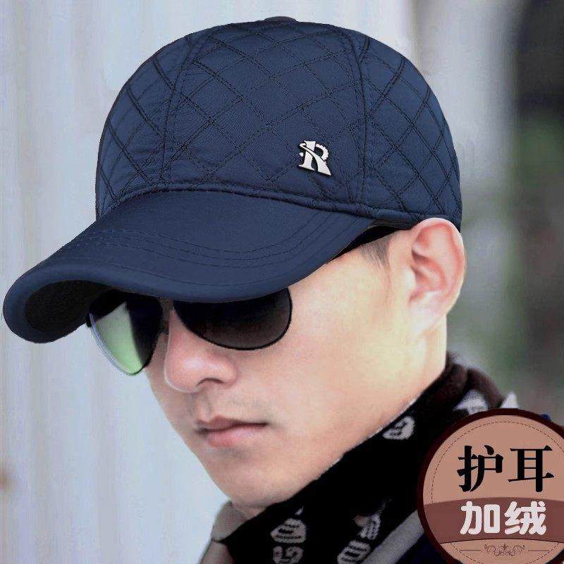 帽子男士秋冬天加绒护耳保暖鸭舌帽爸爸休闲棒球帽新款防寒棉帽冬,淘宝优惠券,粉丝福利购,淘宝优惠卷