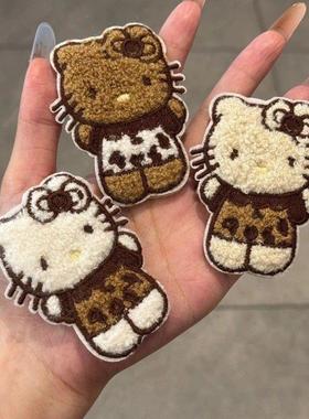 魔术贴KT猫卷毛双层刘海贴碎发侧边发帖发饰简约无痕少女发粘③