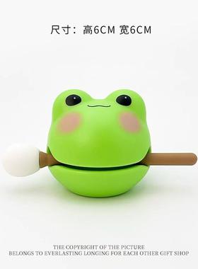 【好运加倍】桌面摆件好运连连小青蛙木鱼工位治愈情绪稳定礼物