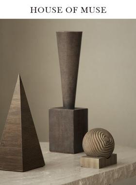 缪斯家 《罗马帝国》金字塔摆件艺术螺纹拍摄道具家居树脂装饰品