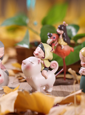 白夜童话b汽车载装饰品小摆件可爱创意少女心圣诞摆件送女生日礼