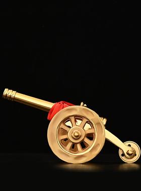 铜炮模型装饰品家庭桌面创意工艺礼品黄铜大炮红大炮铜大炮装饰品