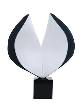 轻奢现代抽象几何高端艺术雕塑入口样板房别墅酒店销售部客厅装饰