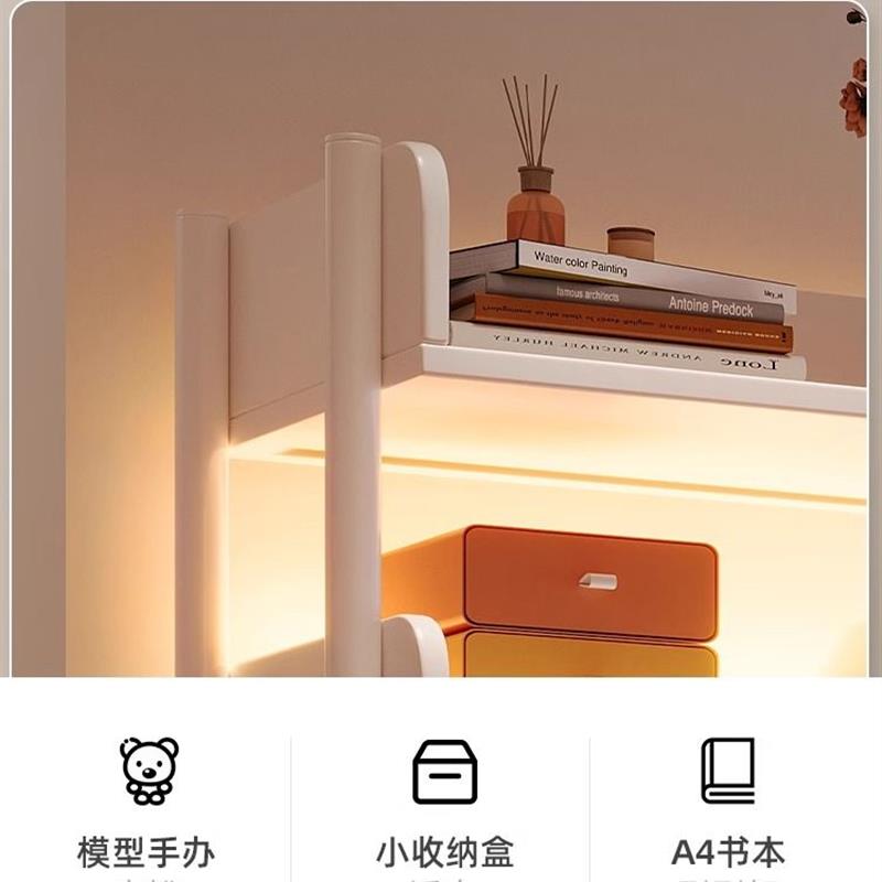 电视柜旁置物架零食玩具收纳架子书架落地客厅手办展示架家用书柜 - 图1