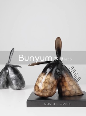 现代简约金属卡通抽n象动物雕塑马摆件样板间售楼处儿童房软装饰