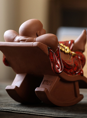 创意陶瓷大肚弥勒摆n件招财弥勒笑佛菩萨禅意客厅办公室桌面装饰