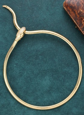 欧美重工设计感灵蛇时尚项链