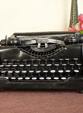 打字机模型大号 复古p摆设 仿古手工铁皮铁艺 旧上海摄影道具