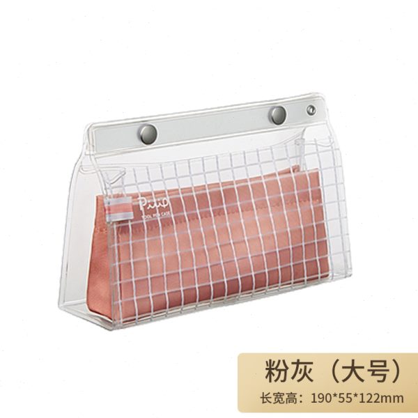 国誉Piiip笔袋磁扣大开口文具盒透明多功能文具袋创意学生用笔袋 - 图2