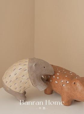 创意树脂动物摆件博古架覆古客厅玄关酒柜摆设家居饰品工艺品装饰