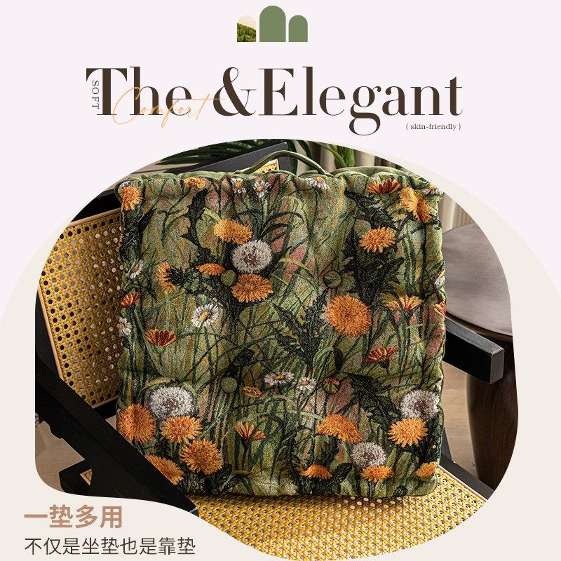 美式四季通用加厚椅垫凳餐桌电脑椅子坐垫防滑布艺垫蒲团汽车坐垫,淘宝优惠券,粉丝福利购,淘宝优惠卷