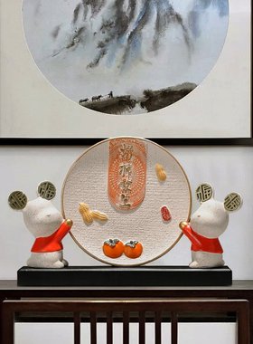 客厅电视柜酒柜装饰品摆件家居玄关柜子高档搬家礼物乔迁新居礼品