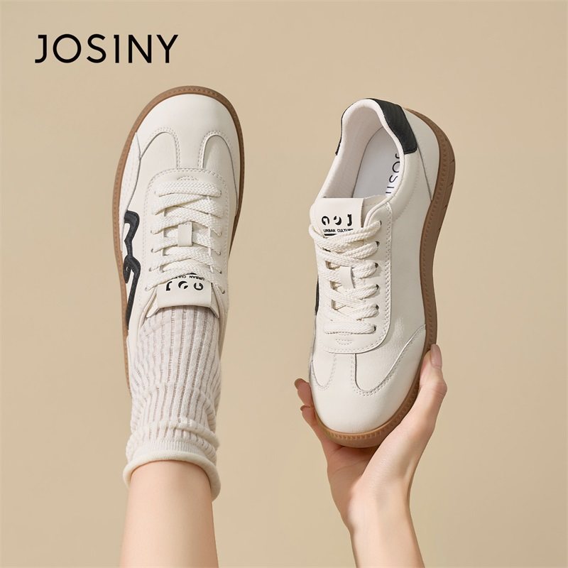 卓诗尼白色德训鞋女2026新款春季厚底轻便休闲运动鞋配裙子女板鞋,淘宝优惠券,粉丝福利购,淘宝优惠卷