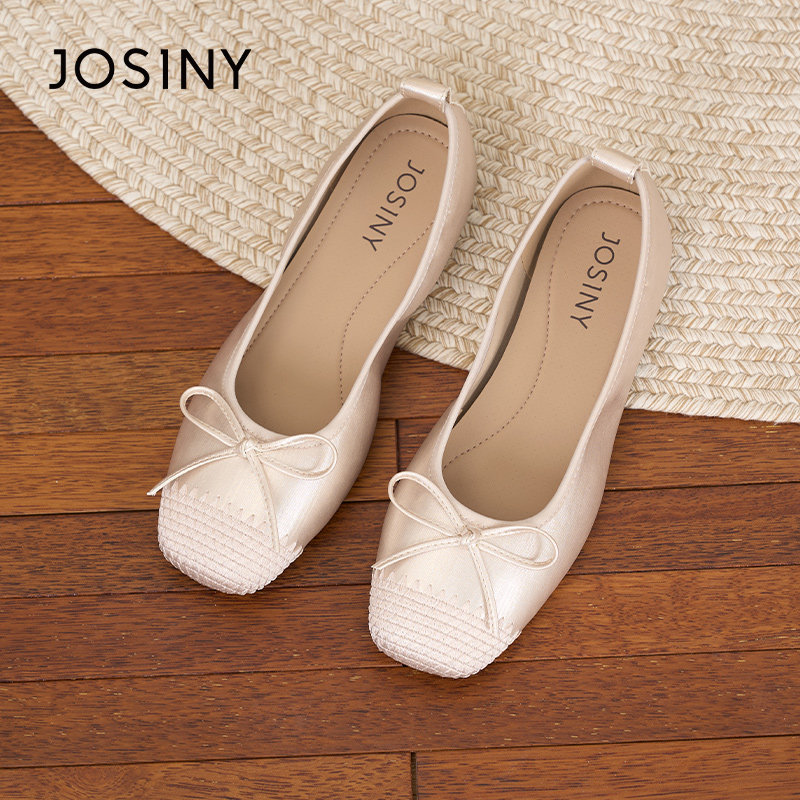 卓诗尼蝴蝶结平底单鞋女2026新款春季软底一脚蹬玛丽珍鞋百搭女鞋,淘宝优惠券,粉丝福利购,淘宝优惠卷
