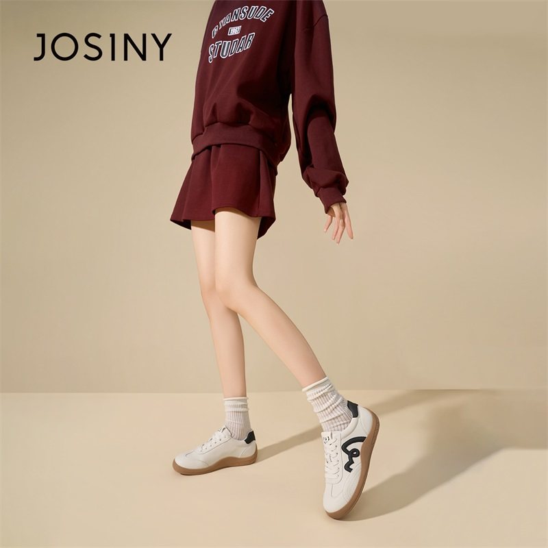 卓诗尼白色德训鞋女2026新款春季厚底轻便休闲运动鞋配裙子女板鞋,淘宝优惠券,粉丝福利购,淘宝优惠卷