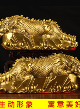 铜避水兽摆件 铜吸水兽摆件 龙王蚣蝮水麒麟摆件